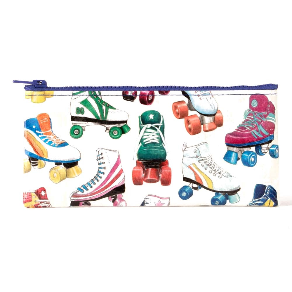 BlueQ, Pencil Pouch, Roller Skates, 4.25"x8.5"